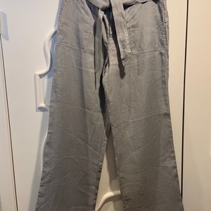 Gray linen pants